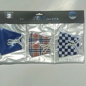 Youth Fashion Face Masks 3 Pack